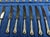 Russell Pattern Twelve-Piece Silver-Plated Dessert Knife and Fork Set by Mappin & Webb, Set of 24 For Sale - Image 3 of 4