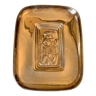 Art Deco Style Plate With Handmade Bucolic Subject For Sale