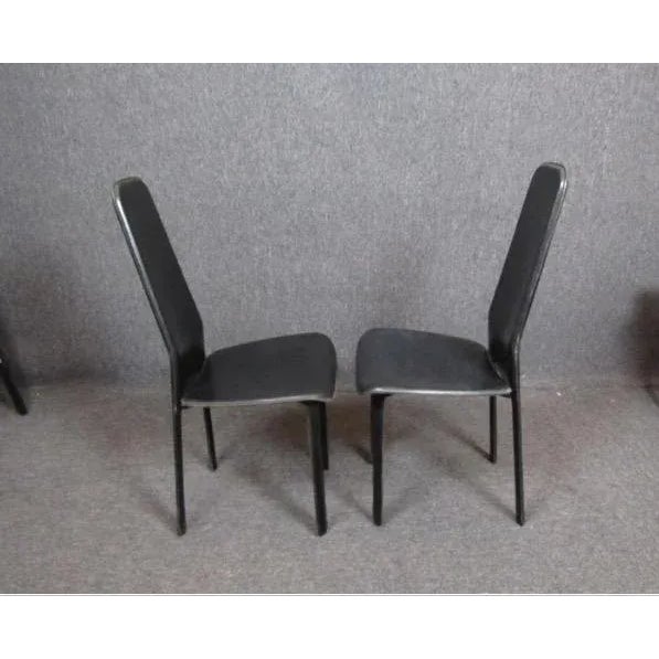 Black Set of 4 Italian Dining Chairs by Cidue For Sale - Image 8 of 13