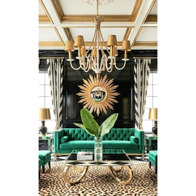 Vintage Dorothy Draper Style 8 Light Hollywood Regency Braided Gold Cream Tassel Chandelier For Sale - Image 9 of 11