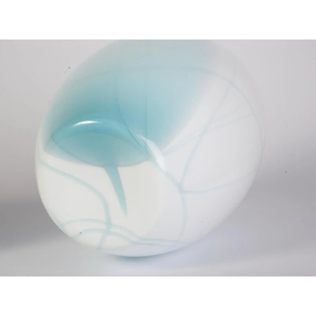 Blue and White Glass Vase and Jug Set from Bohemia Crystal, 1990s, Set of 2 For Sale - Image 11 of 15