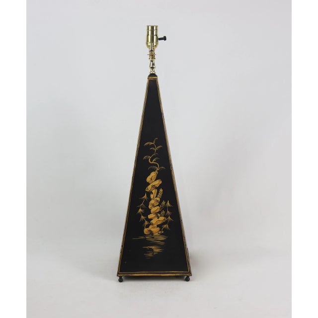 1990s 1980s Chinoiserie Obelisk Desk Lamp For Sale - Image 5 of 8