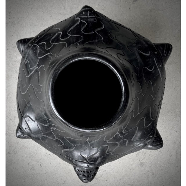 Late 20th-Century Barro Negro Pottery (Black Clay) Roly Poly Turtle Vessel - Oaxaca, Mexico For Sale - Image 9 of 18