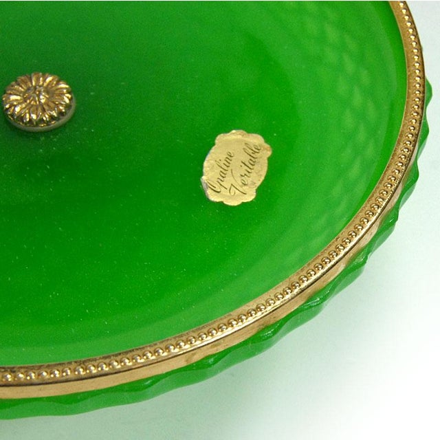 Green Opaline Glass Dish, France, 1950s For Sale - Image 6 of 10