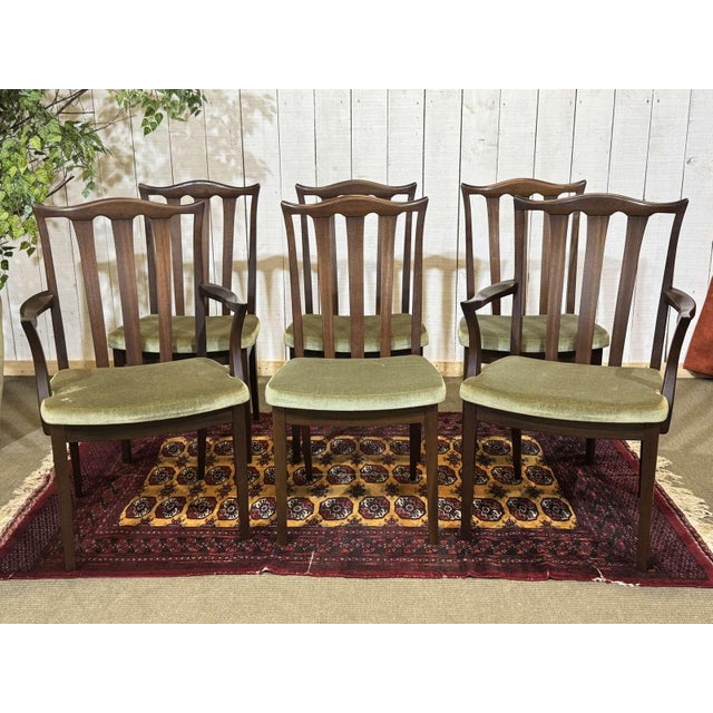 Chairs and English Armchairs in Mahogany by G-Plan, 1970s, Set of 6 For Sale - Image 11 of 11