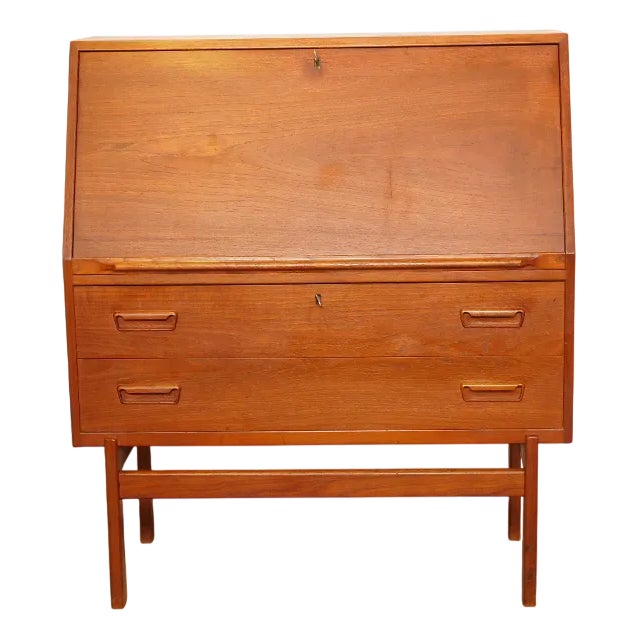 Vintage Teak Secretaire by Arne Wahl Iversen For Sale