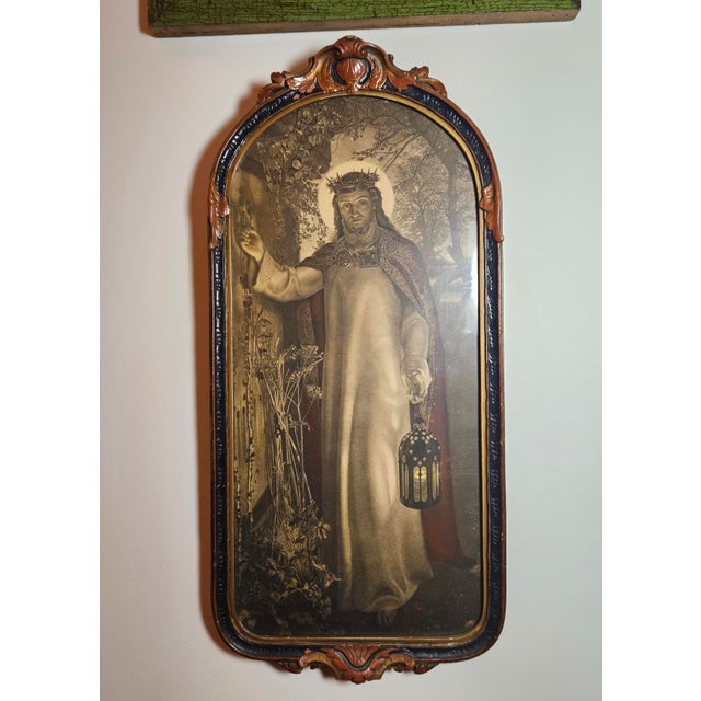 Gothic Late 19th Century Rare Lithograph of "Light of the World" From the Original Painting by William Holman Hunt For Sale - Image 3 of 11