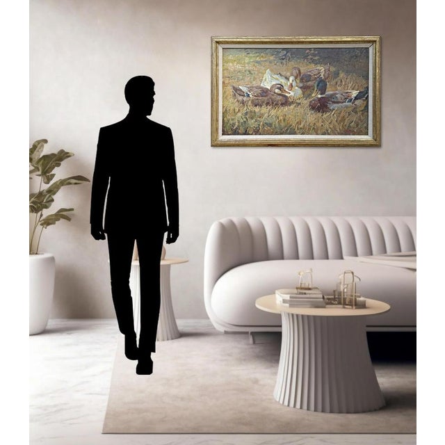 Josef Woldemar Keller-Kühne, Ducks, 1950s, Oil on Canvas, Framed For Sale - Image 6 of 18