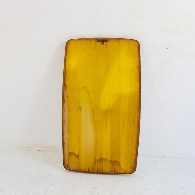 Rectangular Mirror with Brass Frame, 1960s For Sale - Image 6 of 7