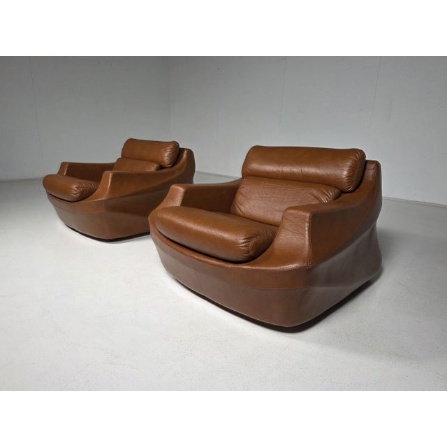 Space Age Italian Lounge Chairs attributed to De Pas, D’Urbino & Lomazzi, Set of 2 For Sale - Image 9 of 9