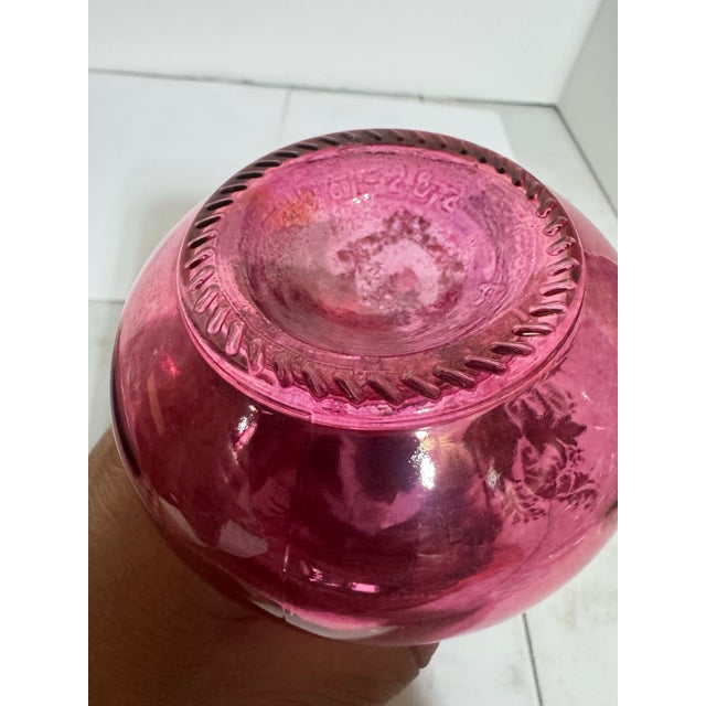 Italian or Bohemian Cranberry Glass Perfume Bottle For Sale In Providence - Image 6 of 6