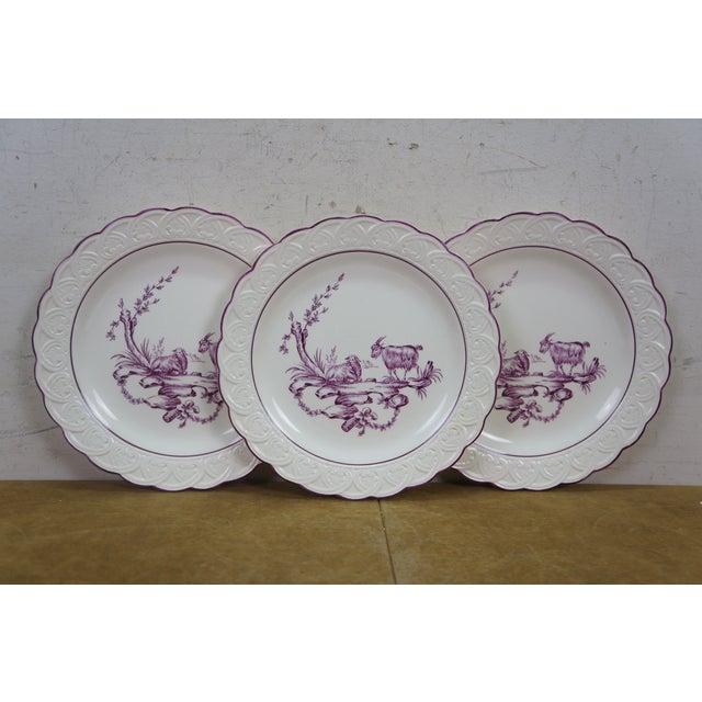 Antique Wedgwood Etruria England Mennecy 5283 Dinner Serving Plates 9" - Set of 11 For Sale - Image 13 of 14