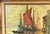 Gold Early 20th Century Original Framed Oil Painting on Canvas 'Seaside Dock' Attributed to Louise Minert Kelly (American 1876-1945) For Sale - Image 8 of 17