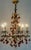 Antique Gilded Metal Murano Glass Drop Chandelier from Made Murano Glass, 1930s For Sale - Image 10 of 18