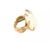 1990s Chanel Camellia Carved White Agate Flower 18k Yellow Gold Ring Size 4.75 For Sale - Image 5 of 7