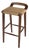 Luna 30 in. Seat Height Wood and Jute Woven Low Back Bar Stool, Brown For Sale
