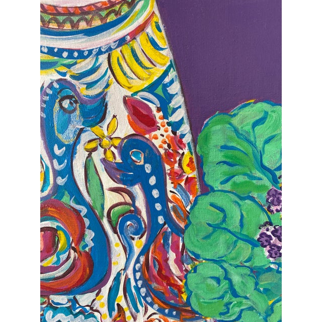 Lovely vintage still life painting by Molly Schiff.