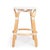 2020s Tobias 24 in. Seat Height Round Rattan Backless Counter Stool, Glossy White/ Natural Rattan Frame For Sale - Image 5 of 8