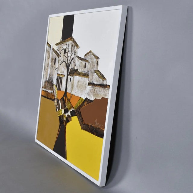 Mid-Century Modern Frank Walcutt 37 Inch Square Mid-Century Modern Surreal Homestead Painting For Sale - Image 3 of 12