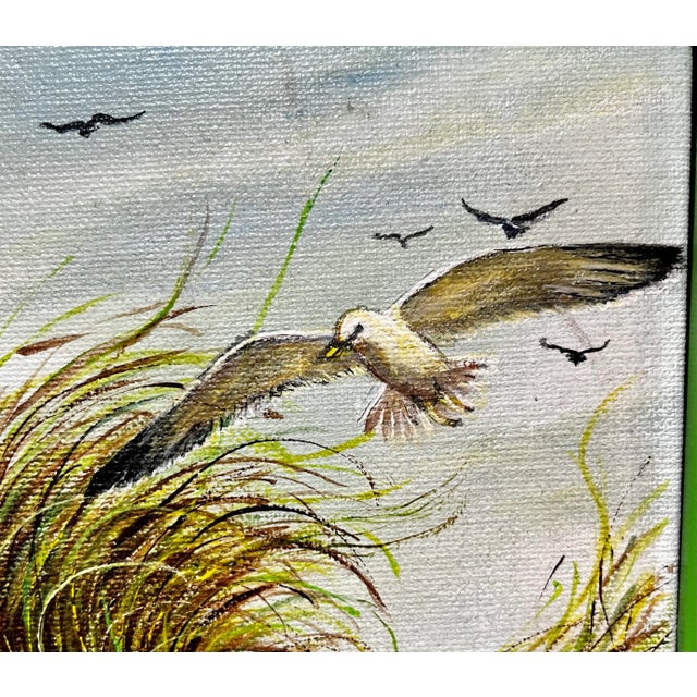 1960s 1960’s Original Seascape “A Windy Day”, Oil on Canvas, Signed by the Artist. For Sale - Image 5 of 7