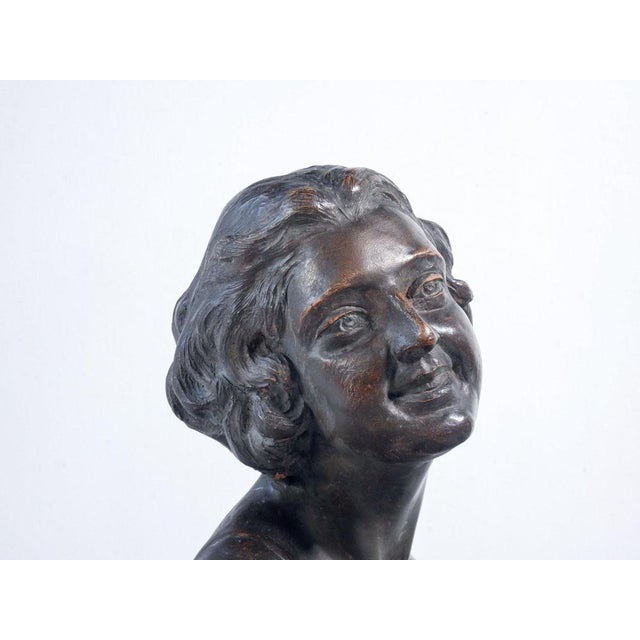 Terracotta Bust of Young Woman For Sale - Image 5 of 18