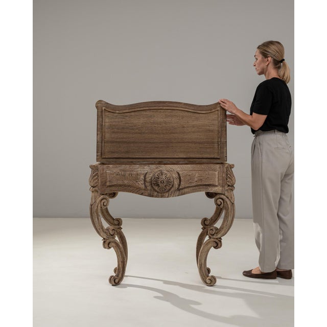 19th Century French Baroque Revival Carved Wooden Console Table For Sale - Image 4 of 18