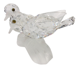 Swarovski Crystal "Turtle Doves", Scs 1989 Annual Figurine, "Caring & Sharing"