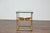 Midcentury Italian Gilt Metal Cocktail Table - Glass Top and Star Stretcher For Sale - Image 4 of 12