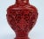 Wood Vintage C.1950's Chinese Asian Carved Cinnabar With Interior Blue Enamel Vase For Sale - Image 7 of 13