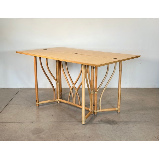 Console Table in Wood and Bamboo from IG, 1970s For Sale - Image 6 of 16