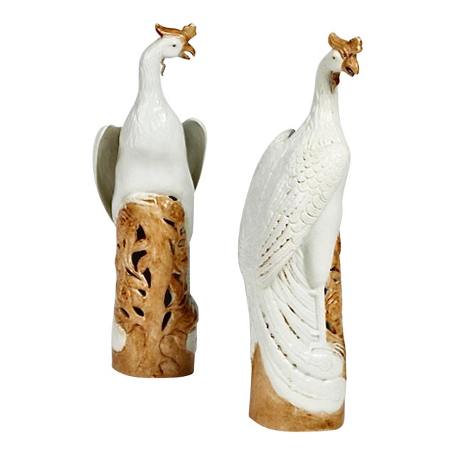 Tall Chinese Export Ho-Ho or Phoenix Birds For Sale