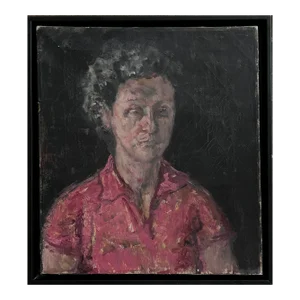 Anthony A. Ferrara (1930-2012) - Untitled Expressionist Female Portrait, Signed (Ca. 1970, Oil on Canvas)