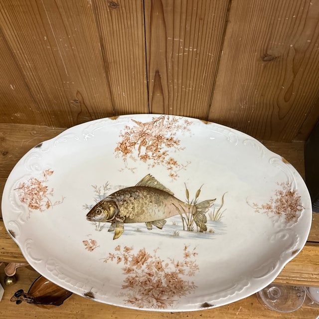 Antique Austrian Fish Platter Large For Sale - Image 12 of 12