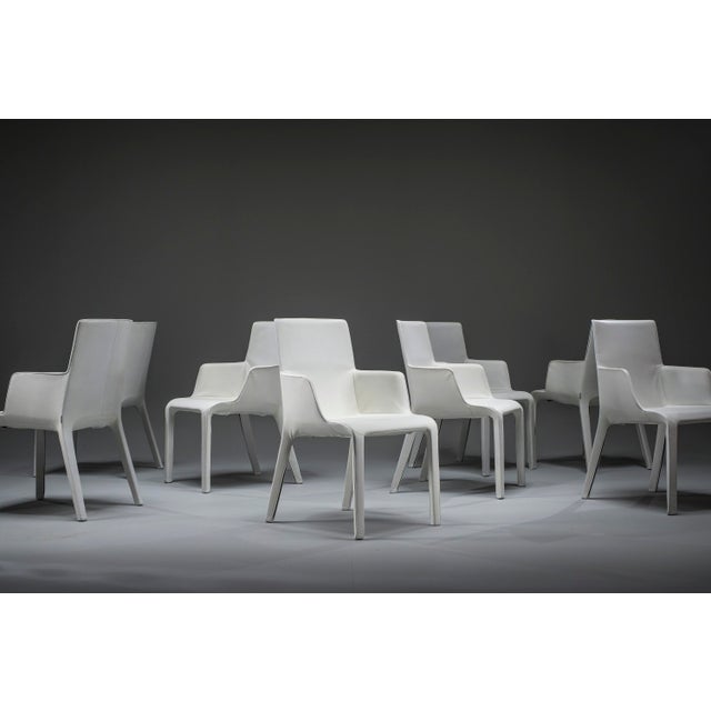 Gio Dining Chairs in Ecru Leather by Walter Knoll, Germany, 2000s, Set of 8 For Sale - Image 14 of 18