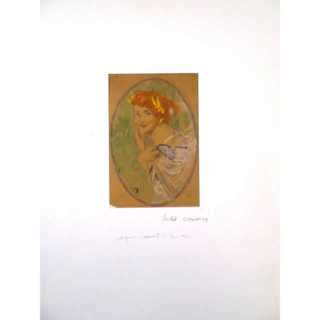 Woman Laughing - Original Pastel by Michel Simonidy - 1920s 1920s For Sale - Image 3 of 3