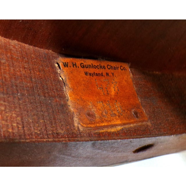 Early 20th Century Gunlocke Restored "Bank of England" Banker’s Armchair For Sale - Image 12 of 18
