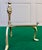 Late 19th Century Late 19th Century Small Brass Firedogs/Andirons For Sale - Image 5 of 8