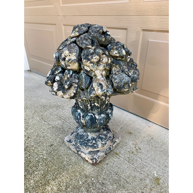 Early 20th Century Neoclassical Cast Stone Fruit-Filled Urn For Sale - Image 4 of 10