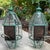 Pair of Vintage Solid Brass Wall Lanterns – Large Beveled Glass Sconces For Sale - Image 10 of 17