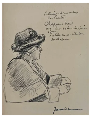 Pierre Georges Jeanniot, Portrait, Original Drawing, Early 20th-Century