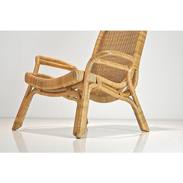 Wickerwork Easy Chair, Italy, 1970 For Sale - Image 14 of 18