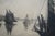 Black Antique John Hill Millspaugh Signed Nautical Ship Harbor Seascape Etching 29" For Sale - Image 8 of 10