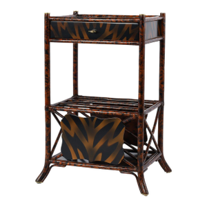 Maitland-Smith Vintage Faux Bamboo Stand With Magazine Rack