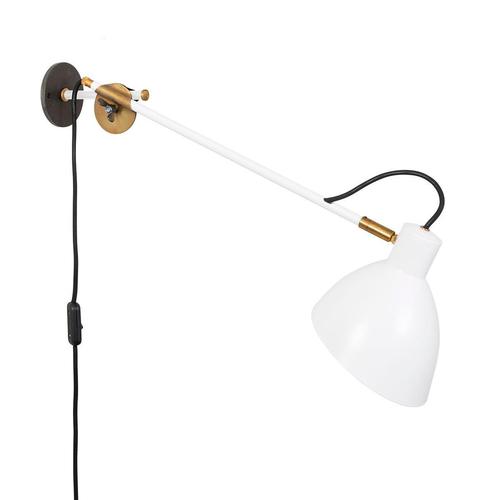 White KH#1 Long Arm Wall Lamp by Sabina Grubbeson for Konsthantverk For Sale - Image 4 of 7