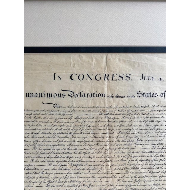 Scarce original lithograph of the Declaration of Independence, printed by the Sherwood Lithograph Company of Chicago,...
