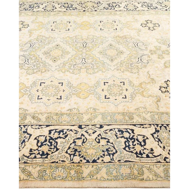 Solo Rugs Mogul, One-of-a-Kind Hand-Knotted Area Rug in Ivory, 6' 1" x 11' 5" For Sale - Image 4 of 8