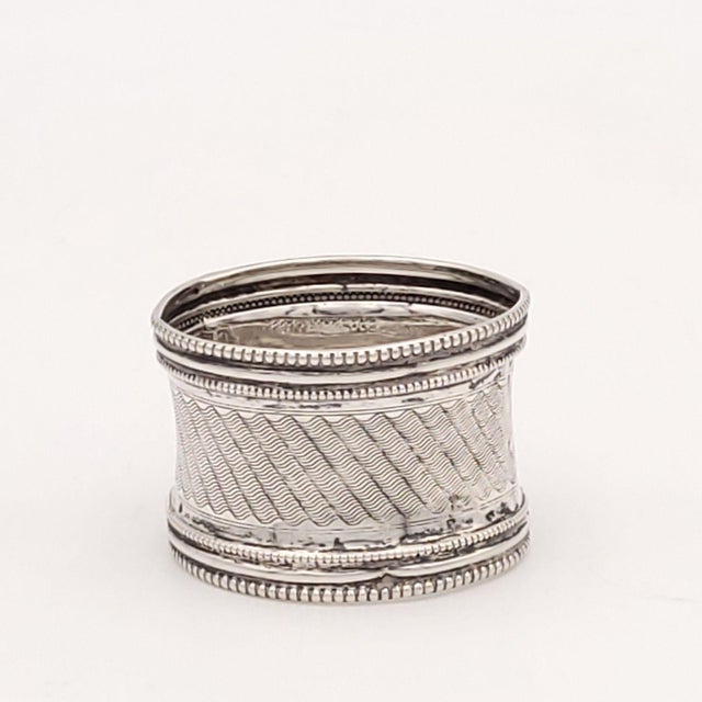 Assembled Set of Six Silver Napkin Rings, France, 19th Century For Sale - Image 11 of 12