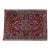 Vintage Hand-Knotted Oriental Wool Scatter Rug Mat Red Indigo Vase 2x3' For Sale