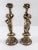 French 19th Century Pair of French Silvered Bronze Candlestick in Cherub or Putti Form For Sale - Image 3 of 12