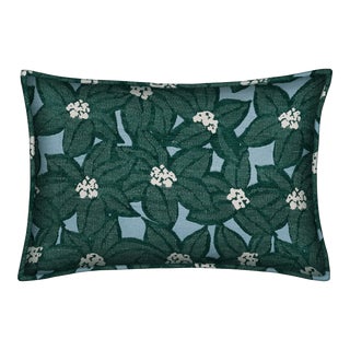 Palais Outdoor Cushion Michelle Emerald & Ice, 20x12 Inch For Sale